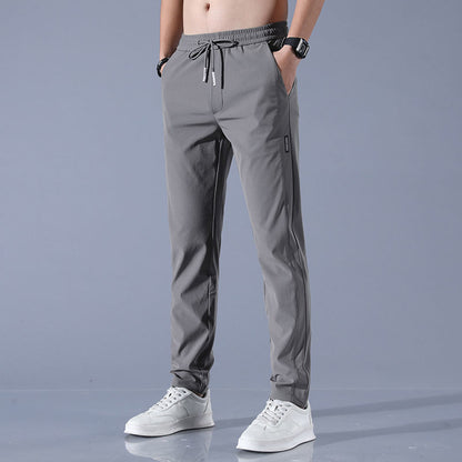 Casual Ice Silk Men's Plus Size Fashion Straight Pants