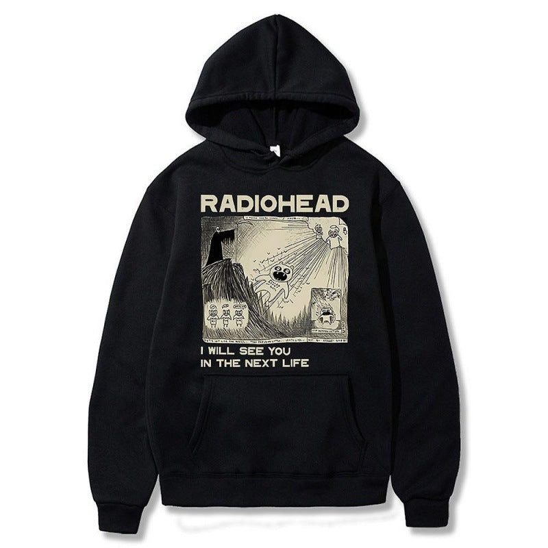 Vintage Radiohead Hoodie Men Fashion Oversized Hoodies