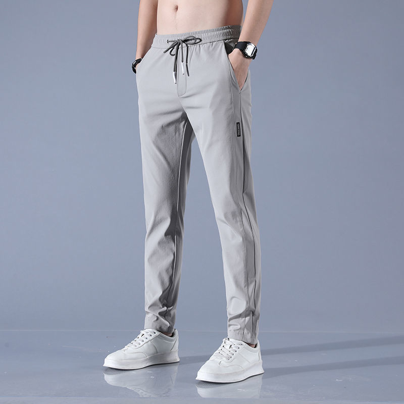 Casual Ice Silk Men's Plus Size Fashion Straight Pants