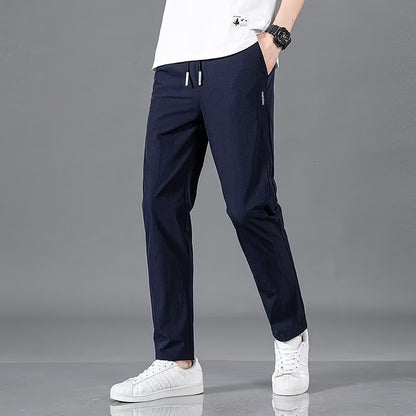 Casual Ice Silk Men's Plus Size Fashion Straight Pants