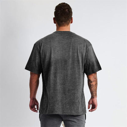 Muscle Men's Loose Workout Short Sleeve T-shirt