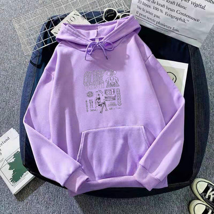 Women's Velvet Thickened Loose Hoodies Sweatshirt