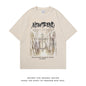 Retro Graffiti Letter Print Short-sleeve T-shirt