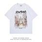 Retro Graffiti Letter Print Short-sleeve T-shirt