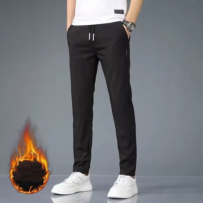 Casual Ice Silk Men's Plus Size Fashion Straight Pants