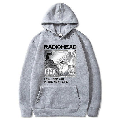 Vintage Radiohead Hoodie Men Fashion Oversized Hoodies