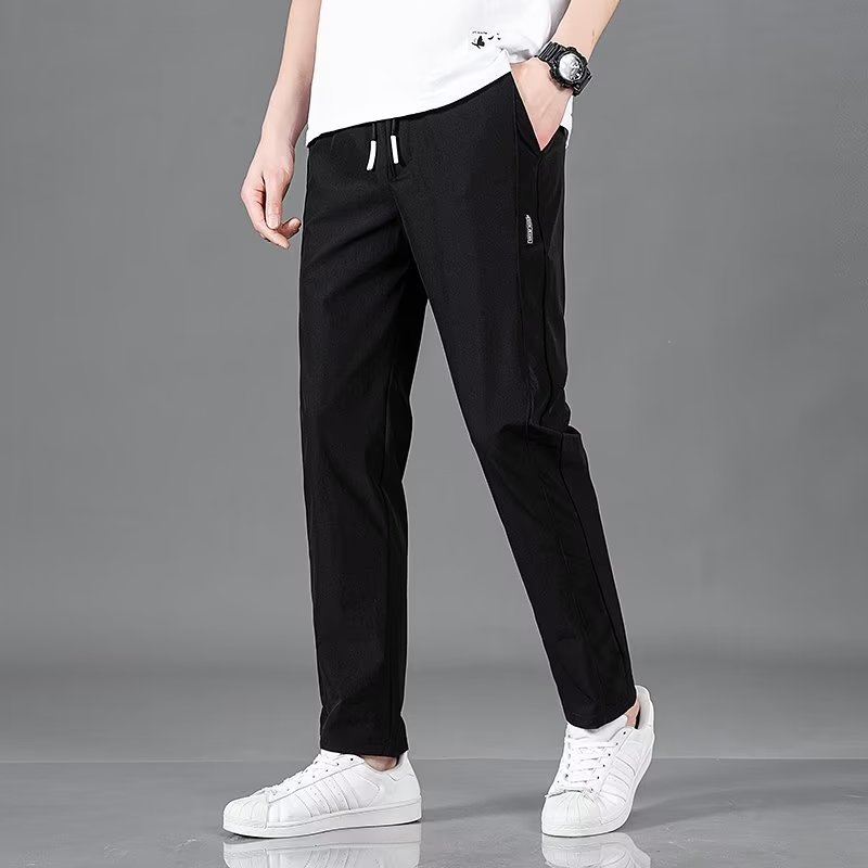 Casual Ice Silk Men's Plus Size Fashion Straight Pants