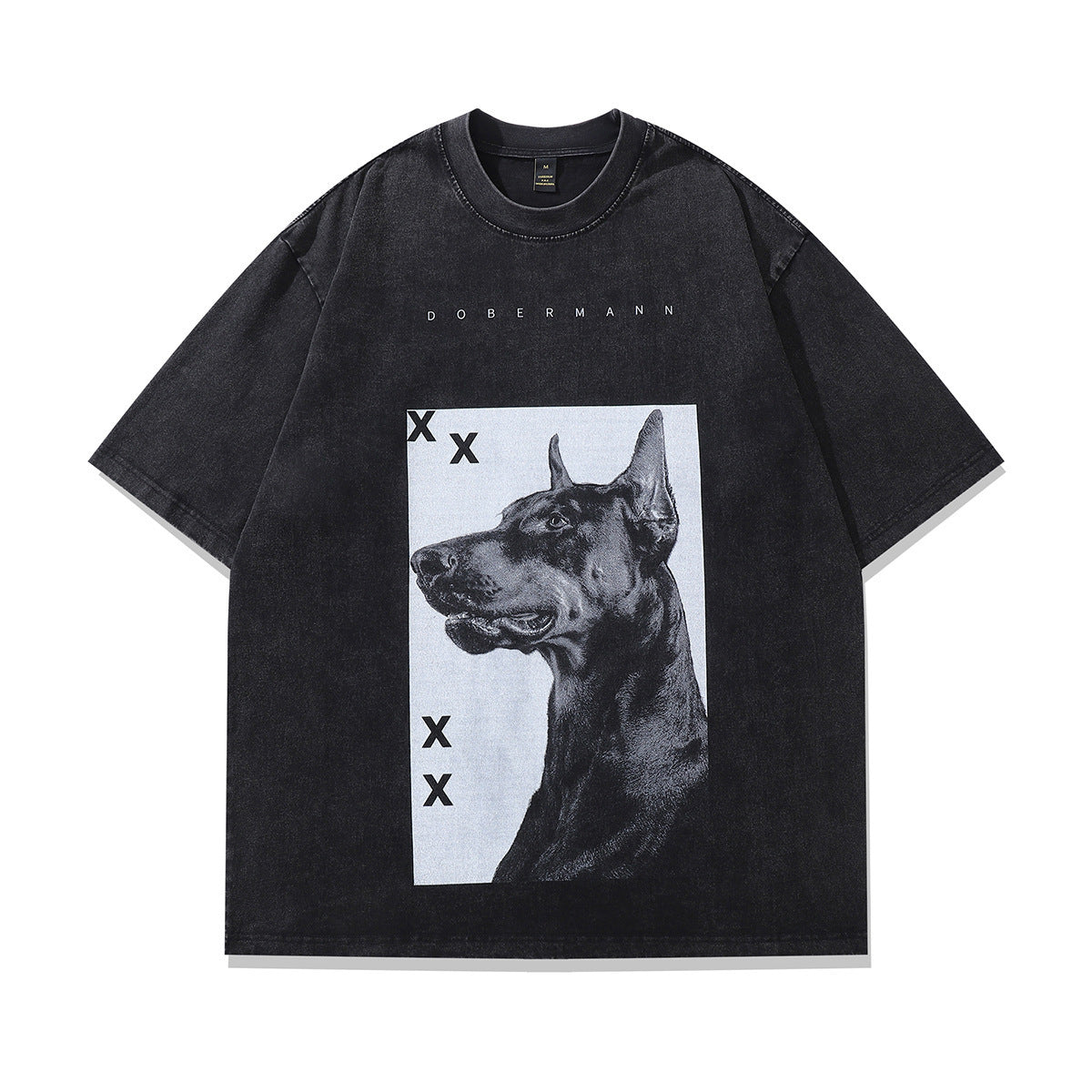 Men Women Streetwear Hip Hop Oversized T Shirt Funny Doberma